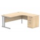 Core Corner Desk With Desk High Pedestal